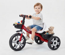 Tricycle, For 2-6 Years Old, 5-in-1 Kids Bike, Foldable, Adjustable Handle/Seat Height, Strained Bike, Children's Bicycle, BY HAPPY KIDDO (Red)