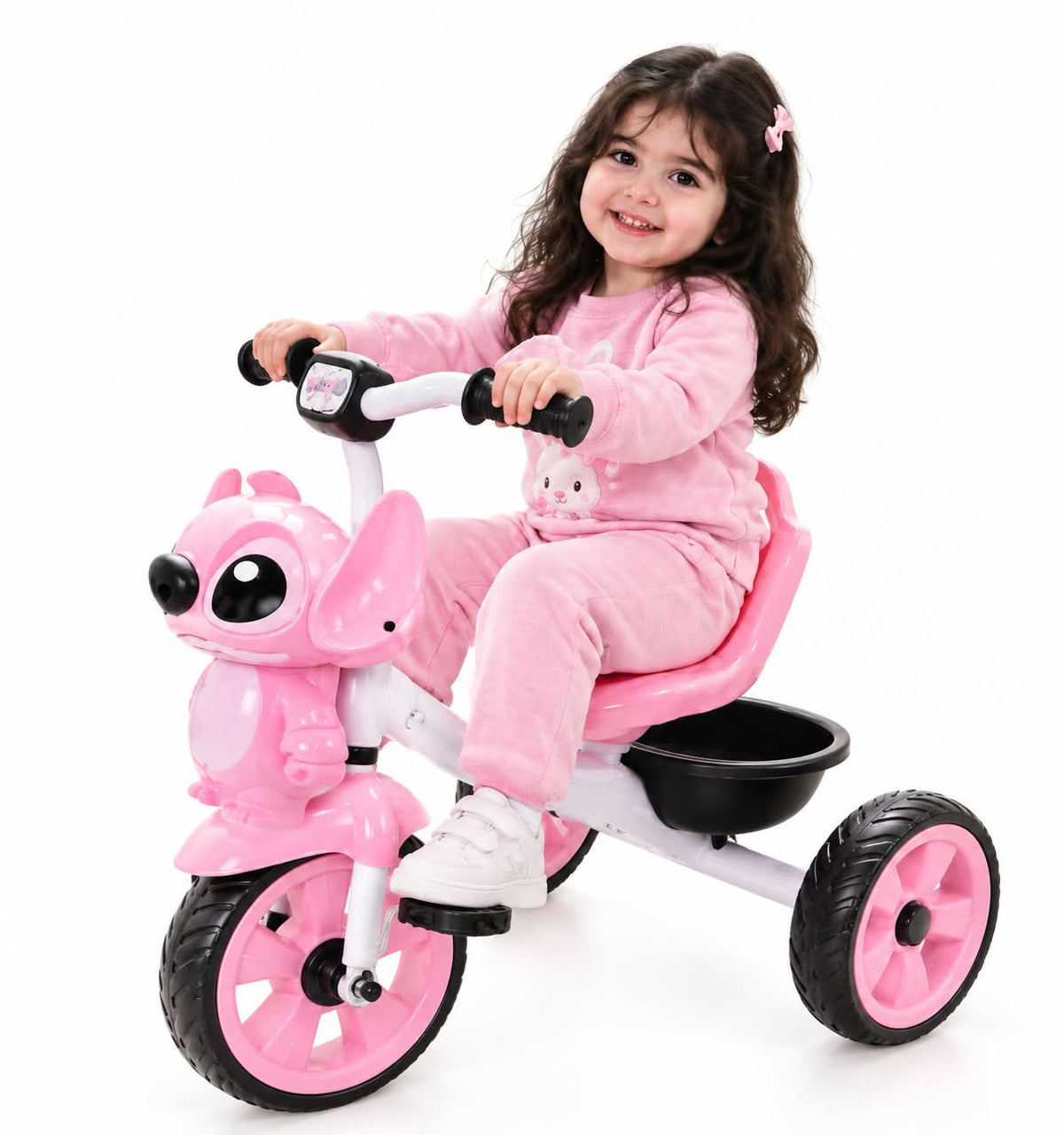 🌸 The "Stitch" children’s tricycle in stylish pink by Gomaa— a magical riding experience for your little one! 🌸