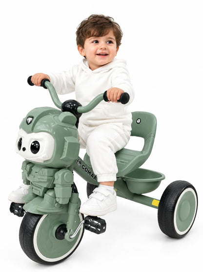 🦖 The "Robot Age" children’s tricycle in green by Gomaa – your little one’s first companion for adventures!