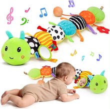Baby Toys 0-6 Months Musical Stuffed Caterpillar Newborn Tummy Time Toys_HAPPY_KIDDO