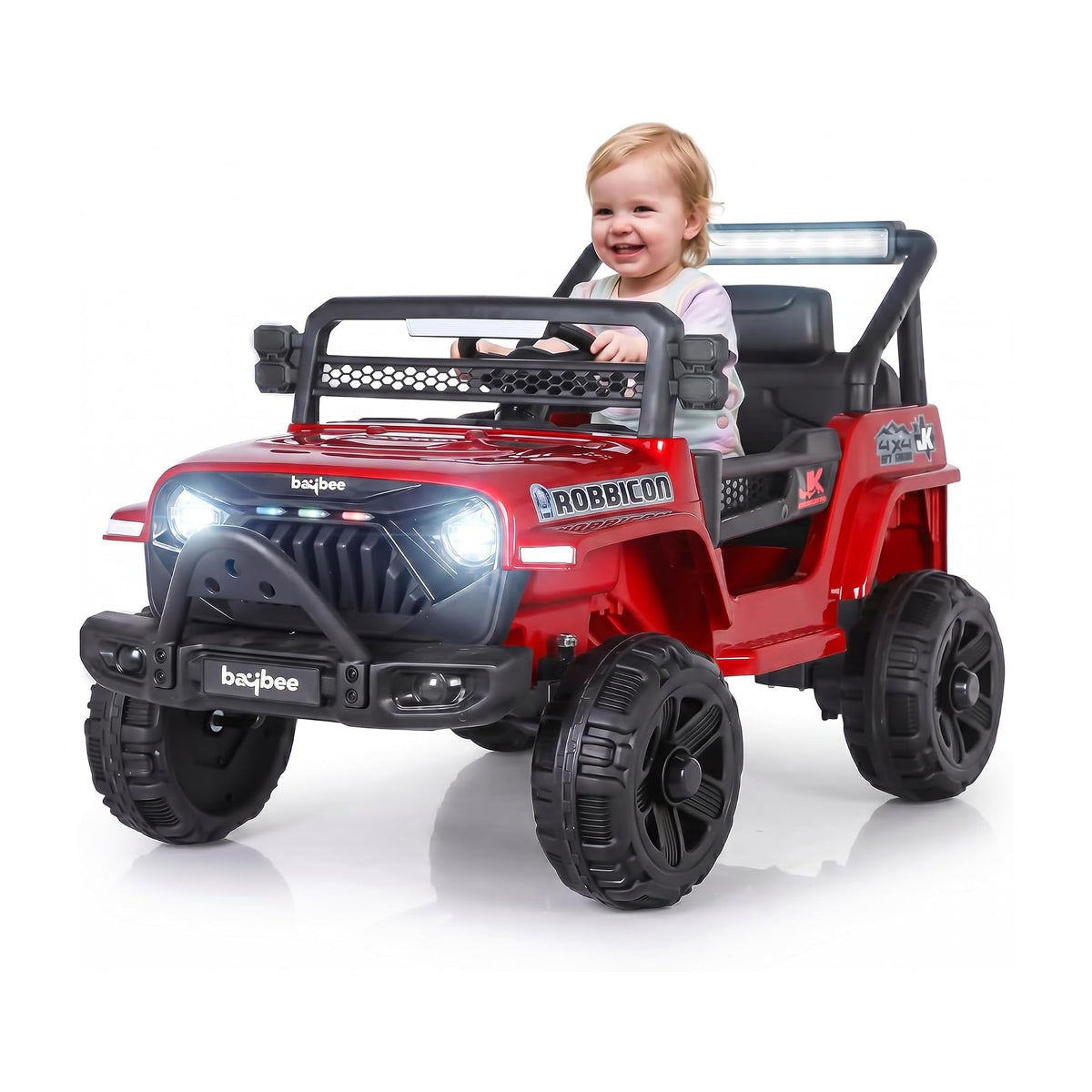 Baybee Turbo Electric Ride-On Car | 2–7 Years | Red