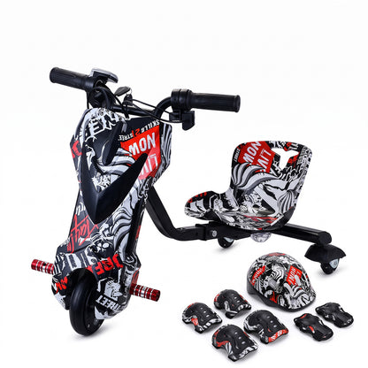 3-Speed 36V Electric Drift Scooter with Helmet & Keys