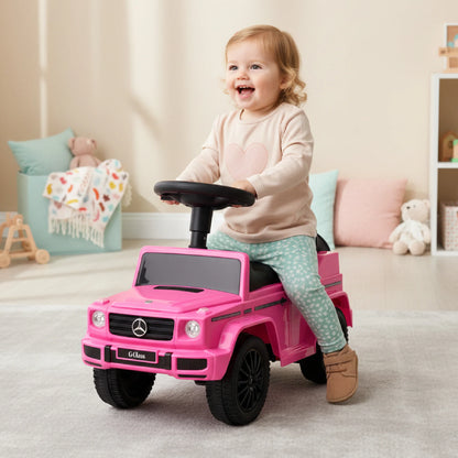 TICTOYS  Ride-On Push Car | Push Handle & Storage | Pink