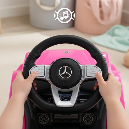 TICTOYS  Ride-On Push Car | Push Handle & Storage | Pink