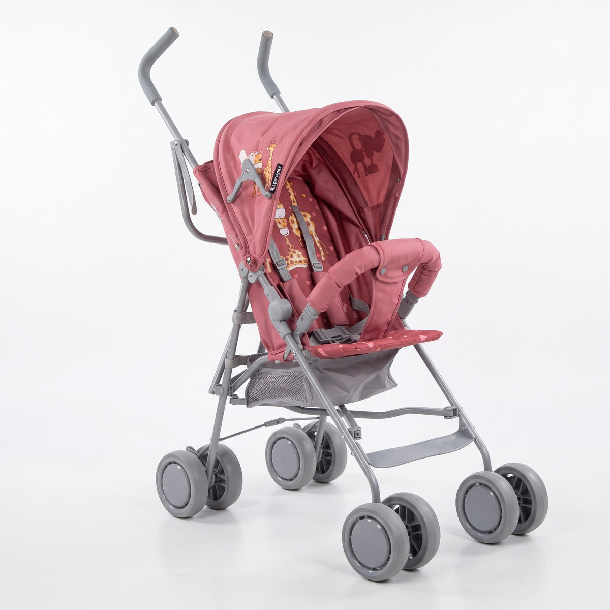 A comfortable and lightweight stroller from Infinity, featuring a cute giraffe design—the perfect companion for getting around and traveling with ease and safety! 🩷🦒✨