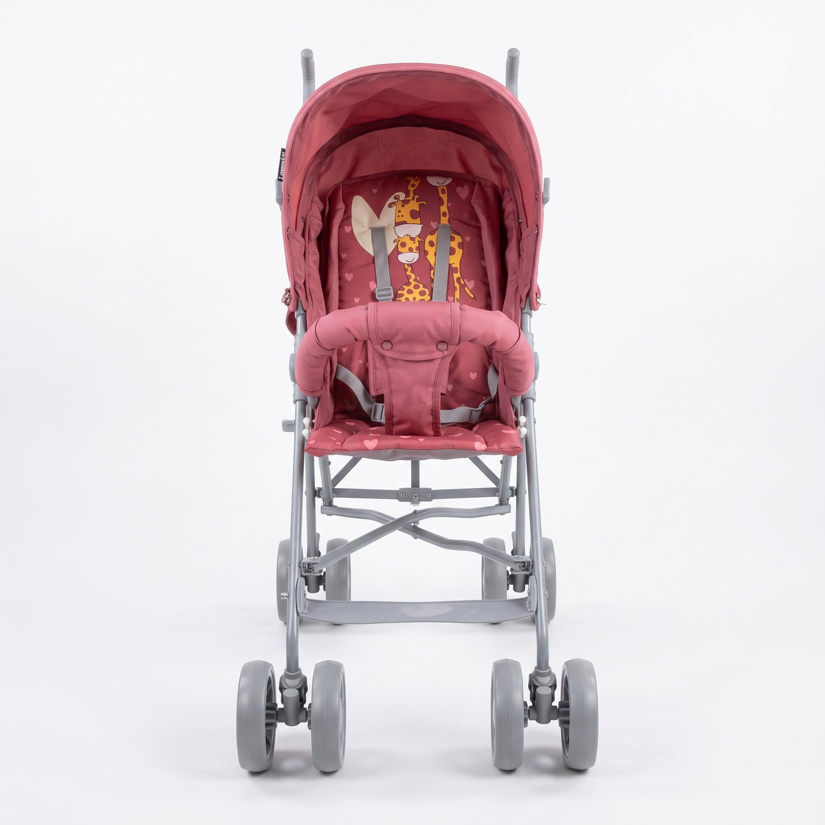 A comfortable and lightweight stroller from Infinity, featuring a cute giraffe design—the perfect companion for getting around and traveling with ease and safety! 🩷🦒✨