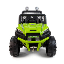 Super UTV Electric Jeep for Kids – Off-road adventure and power with a stunning, sporty design GREEN! ⚡🟩🔥