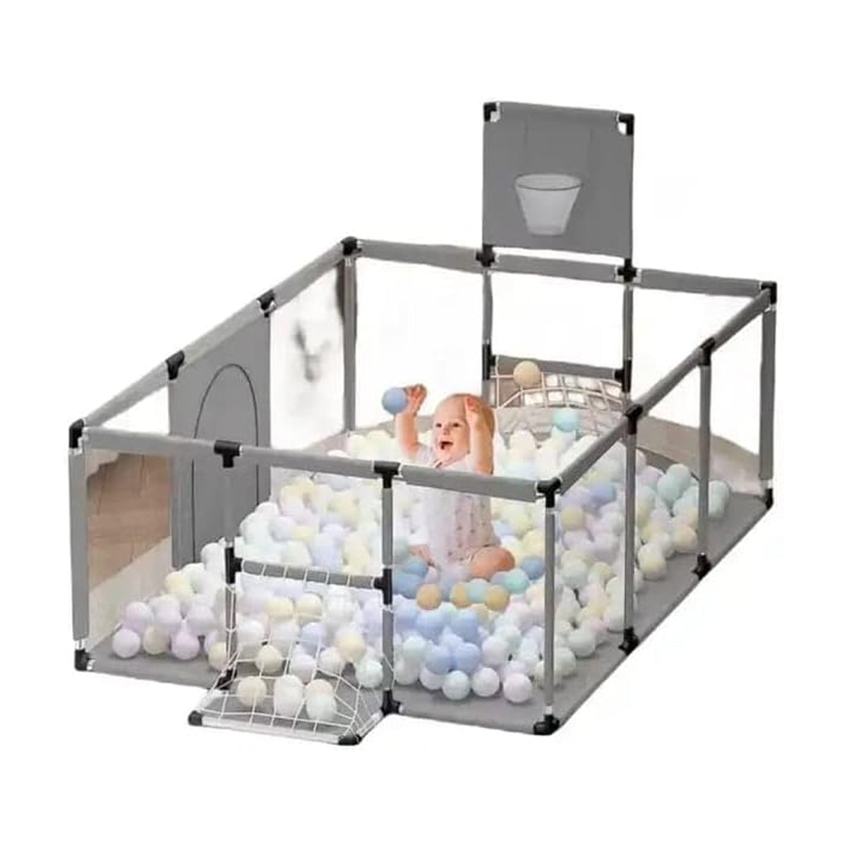 Rectangular children's playhouse, 128 * 180 cm grey