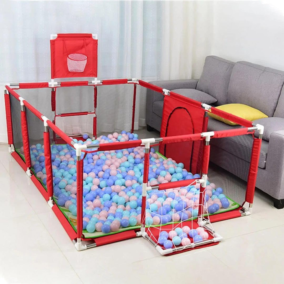 Rectangular children's playhouse, 128 * 180 cm grey