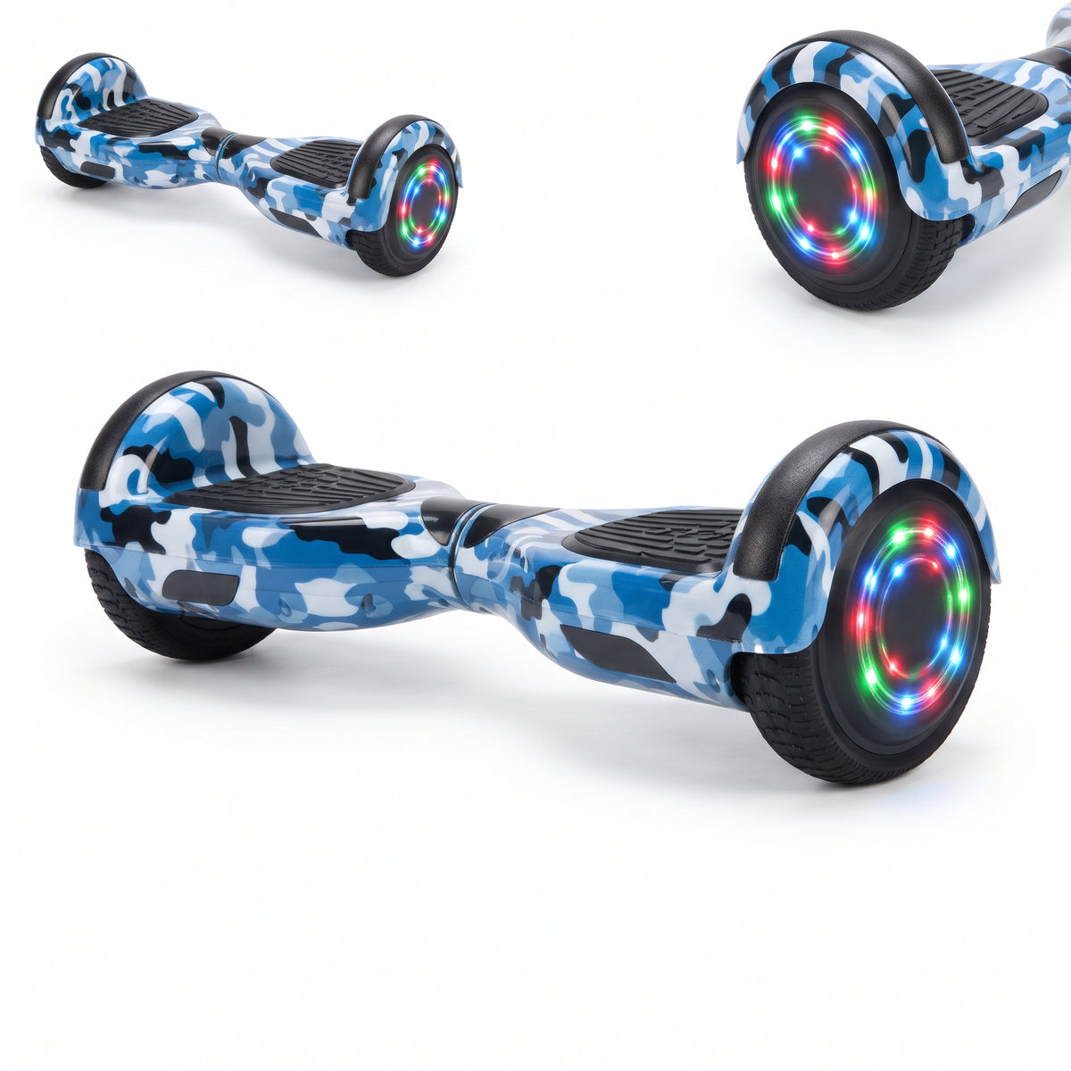 🛴 Smart Square (Hoverboard) with a camouflage design and stunning 6.5-inch LED lighting
