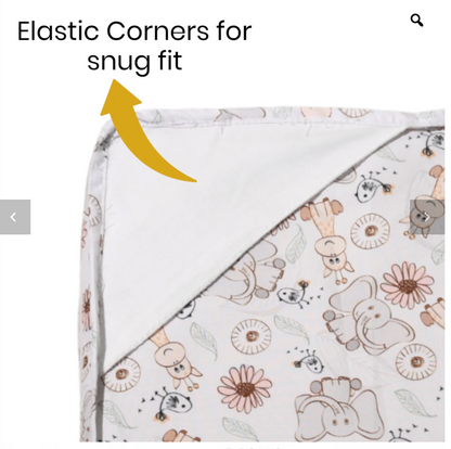 Elephant Extra Soft Fabric Fitted Bed Sheet