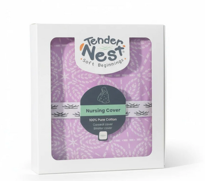 Premium Cotton Nursing Cover Pink With Support
