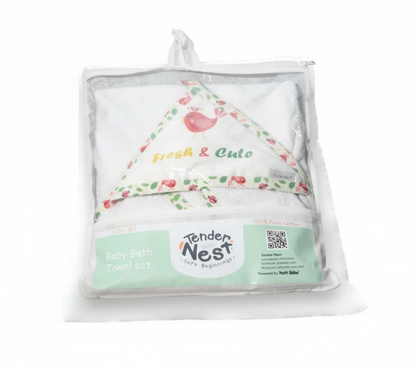 Baby Bath Towels Birds Set Of 5 Pieces