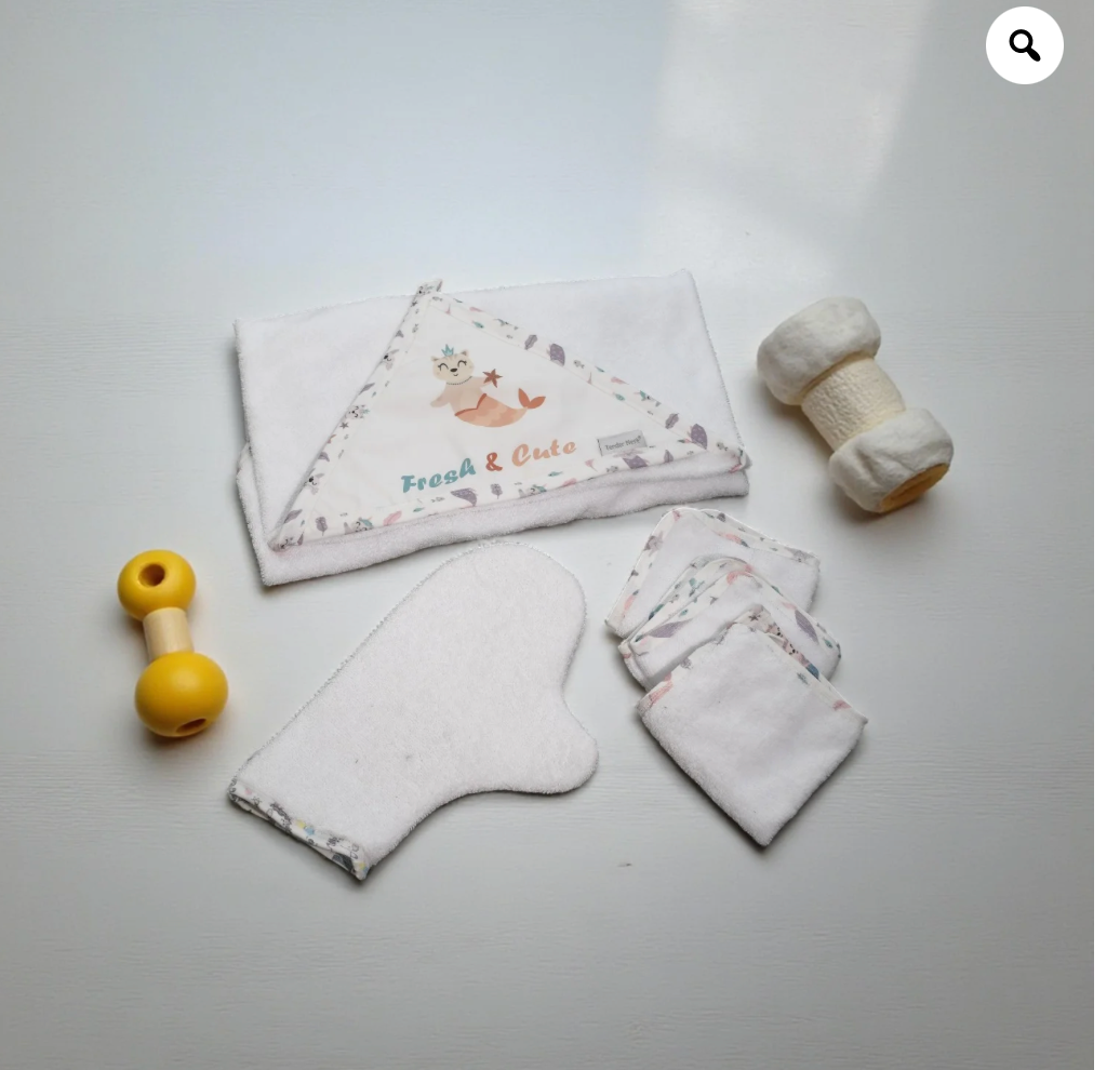Baby Bath Towels Mermaid Set Of 5 Pieces