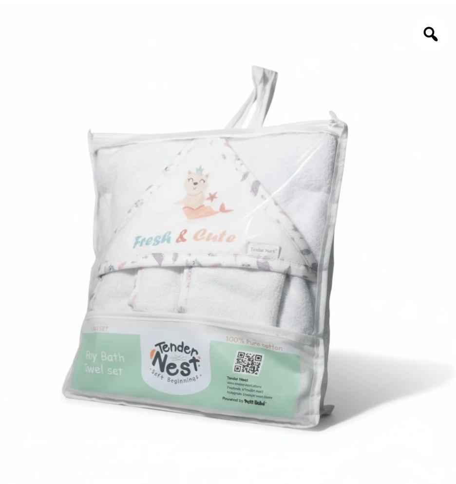 Baby Bath Towels Mermaid Set Of 5 Pieces