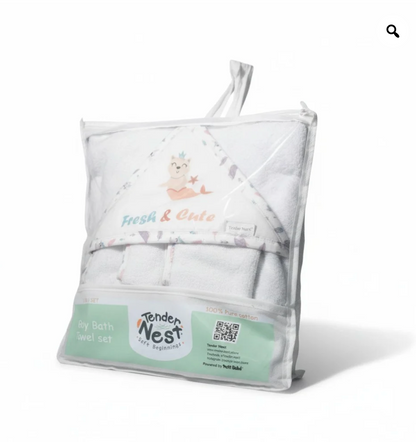 Baby Bath Towels Mermaid Set Of 5 Pieces