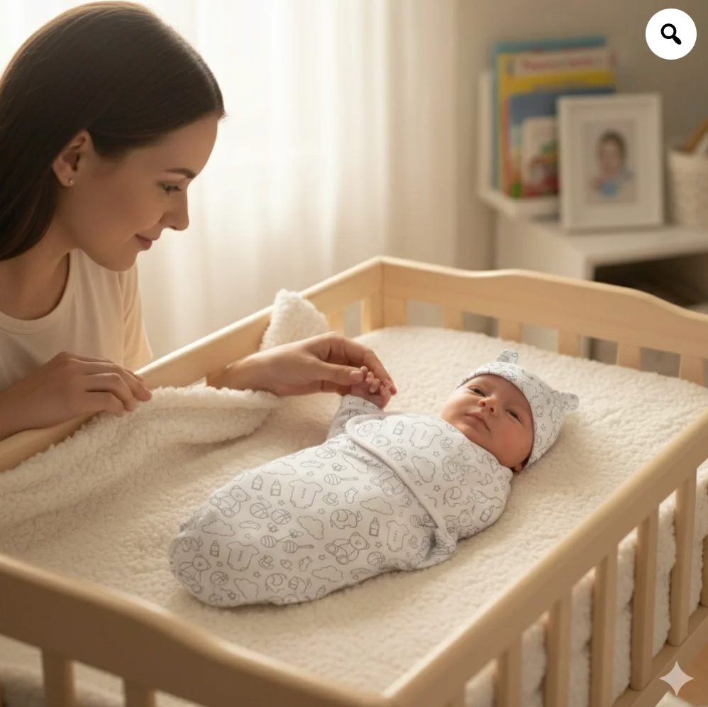 Baby Swaddle Shower Black