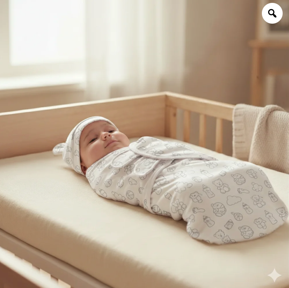 Baby Swaddle Shower Black
