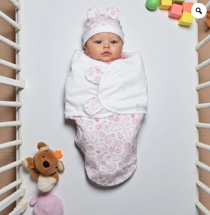 Baby Swaddle Shower Red With Hat