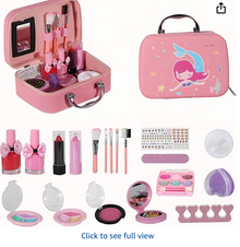 Girls’ Makeup Set | Washable Bag | Non-Toxic Cosmetics | Ages 3–12