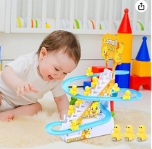 Electric Duck Climbing Stairs & Slide Set | 3 Ducks | LED Lights & Music