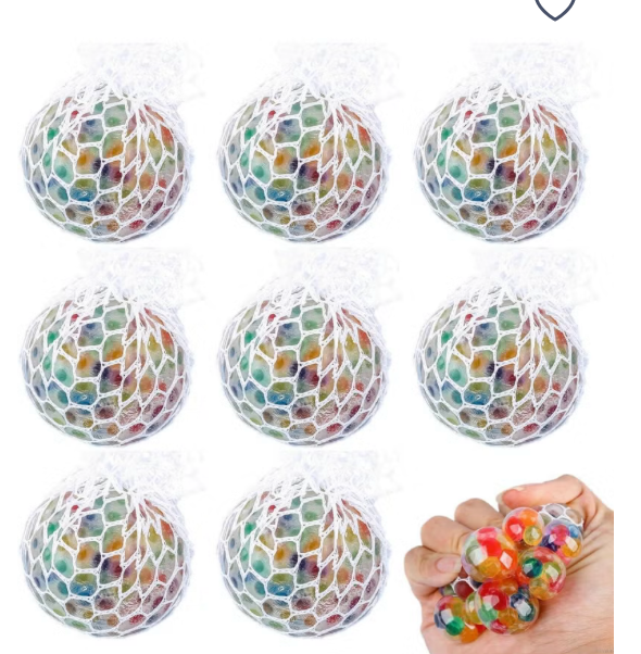 8-Pack Squeezable Grape Stress Balls, Silicone Sensory Fidget Toys for Kids