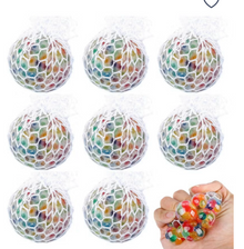 8-Pack Squeezable Grape Stress Balls, Silicone Sensory Fidget Toys for Kids