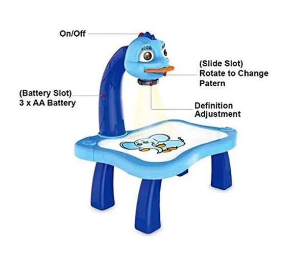 Projector Painting Educational Learning Drawing Art Attractive And Durable Smart Toy Kit Desk