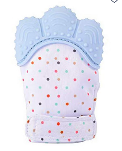 Soft Silicone, BPA, and Phthalate Free Self-soothing Pain Relief Teething Gloves for Baby (0-6 Months)