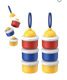 chicco 3-Tier Baby Milk and Food Dispenser - BPA-Free Food-Grade Plastic - Multiple Colors