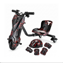 36V Electric Drift Scooter | 360° | Bluetooth | 3-Wheel | Black/Red