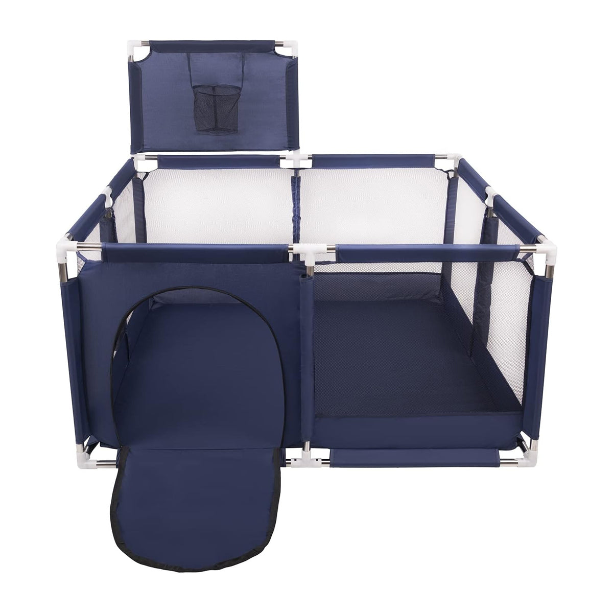 Selonis Playpen with Basket Playpen for Children, Blue