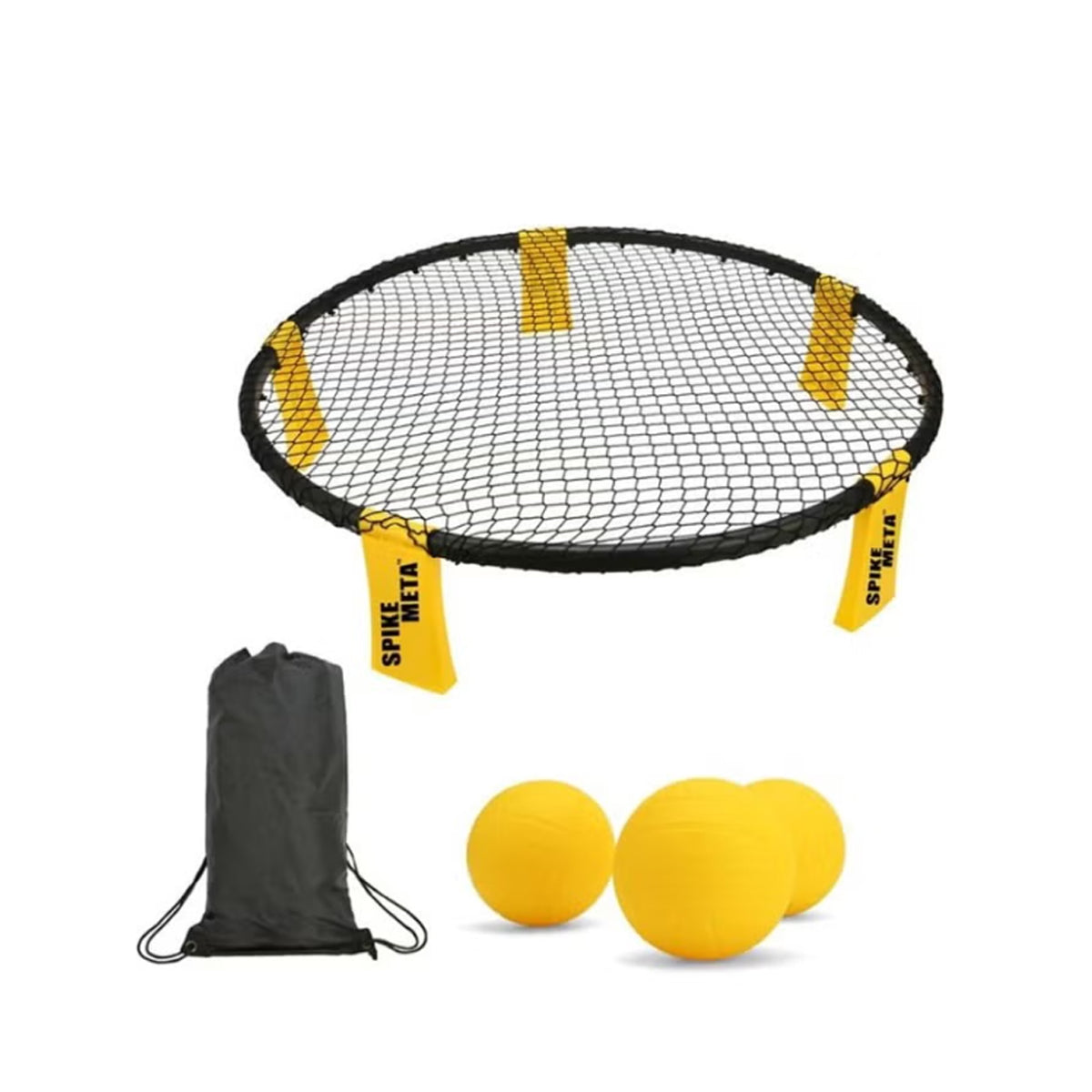 Spike Meta Portable Spike Ball Beach Ball Set, 3 Balls with Carrying Bag