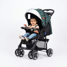 infinity Baby Stroller comfortably Foldable, One-Handed, 5-Point Safety Belts, Fits up to 30 kg_green