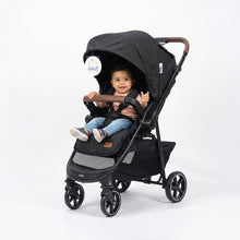 infinity Baby Stroller comfortably Foldable, One-Handed, 5-Point Safety Belts, Fits up to 30 kg_black
