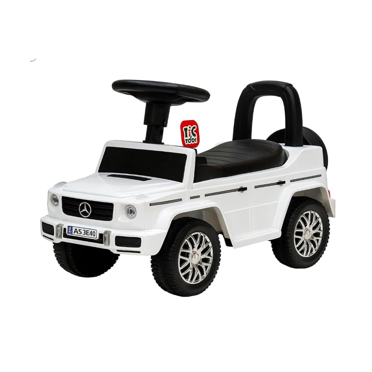 Tic Toys Ride-on Car for Kids, Mercedes, with Music and Hidden Storage