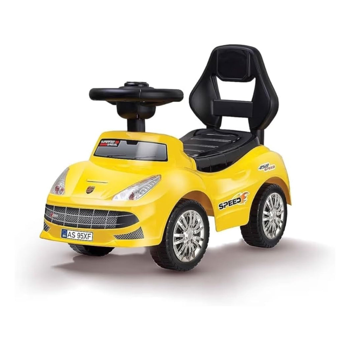 3 in 1 Push  Car with Parent Handle-yellow