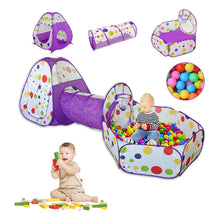 Tucorresi 3-in-1 Kids Play Tent with Tunnel – Purple