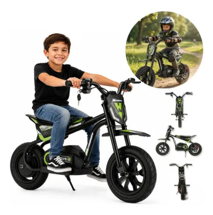 Hiboy DK1 Kids Electric Bike 300W Max Speed 25km/h Long Range 35km 3 Speed Modes for Kids Age 3-10 Years Double Suspension, Safe and Safe