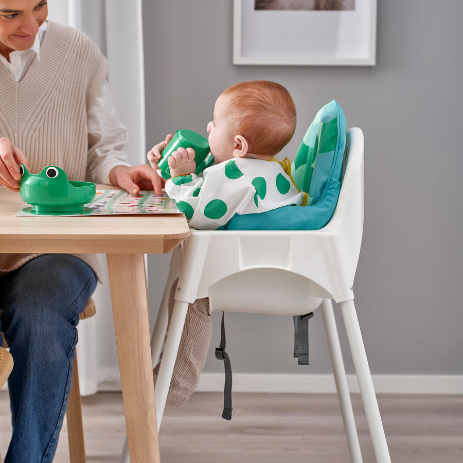 A lightweight high chair from Happy Kiddo designed for your convenience and your baby's comfort and health; it is durable and easy to wipe clean.