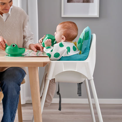A lightweight high chair from Happy Kiddo designed for your convenience and your baby's comfort and health; it is durable and easy to wipe clean.
