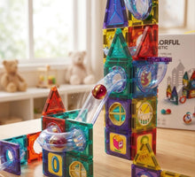Colorful Magnetic Sports Arena Playset (73 Pieces) – A World of Fun and Smart Tracks! 🎡🌀✨