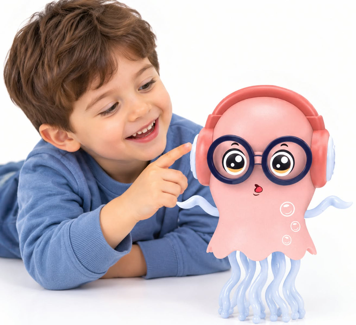 Interactive Musical Jellyfish Toy for Kids – A Fun and Joyful Companion in a Warm Coral Hue! 🎶🍑✨