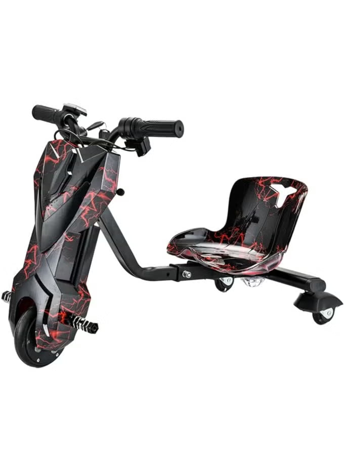 36V Electric Drift Scooter | 360° | Bluetooth | 3-Wheel | Black/Red