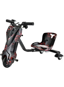 36V Electric Drift Scooter | 360° | Bluetooth | 3-Wheel | Black/Red
