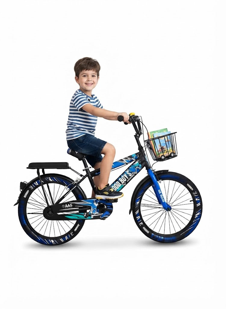 "Good Boy" Model Kids' Sports Bike – Modern design, superior safety, and endless fun for your child! 20-inch, Blue.