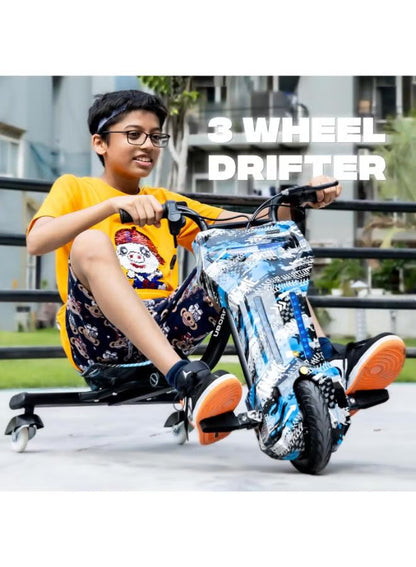 Wheel Drift Cart Drifter – Electric 3-Wheel Drift Go-Kart with LED & Bluetooth