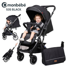 👶 Monbébé 535 BLACK Stroller – Luxury, elegance, and ease, all in one!