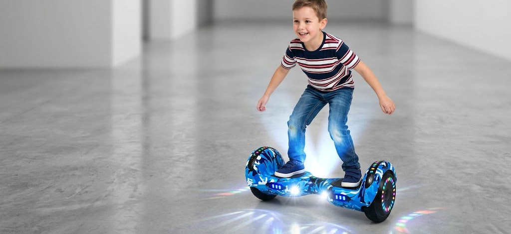 Blue Camouflage 10-Inch Smart-Balance Hoverboard – A Fun Riding Experience and Complete Safety for Kids