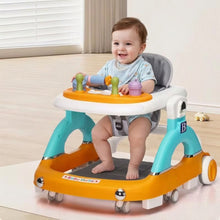 Adjustable Baby/Child Walker With Removable Music Tray And Toys-Soft Cushion-Learning Seat Suitable From 6- 18 Months_HAPPY_KIDDO_ORANGE